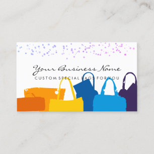 Carte De Visite Elegant Classy Fashion Consultant Sacs