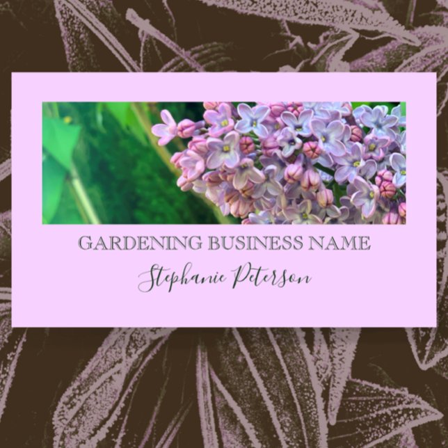 Carte De Visite Élégant Classy Purple Lilac Photo Personnalisée Ja (Promote your business with this  gorgeous card.  Add your photo or logo and company personalized tex)