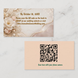 Carte De Visite Elegant Code QR de Eucalyptus à l'aquarelle Mercre