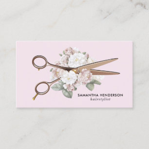 Carte De Visite Élégant coiffeur de fleurs Vintages