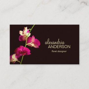 Carte De Visite Elégant concepteur d'orchidées