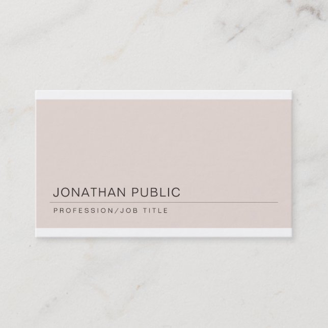 Carte De Visite Élégant Cool moderne tendance Plain Professional (Devant)