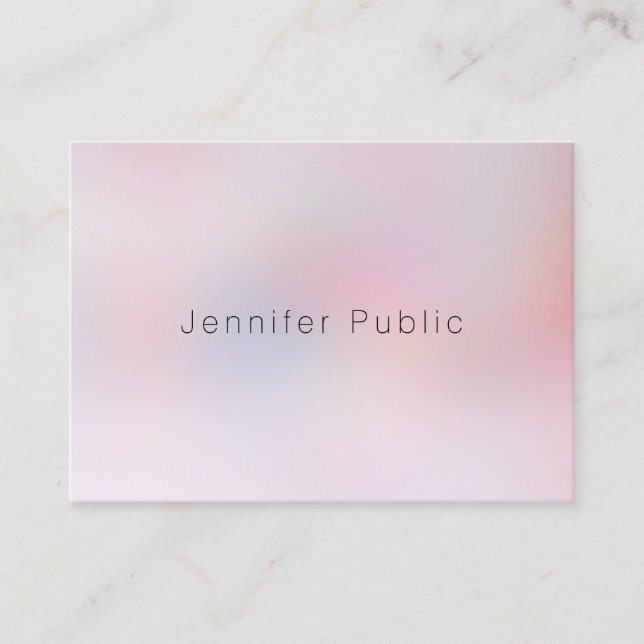 Carte De Visite Élégant couleur simple Modèle professionnel (Devant)