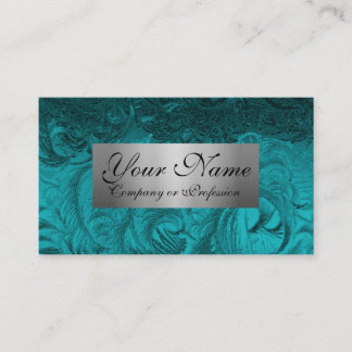 Carte De Visite Élégant cristal Turquoise