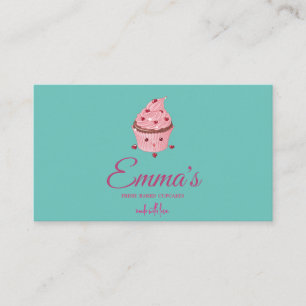 Carte De Visite Élégant Cupcake Bakery Baker Chef Restauration