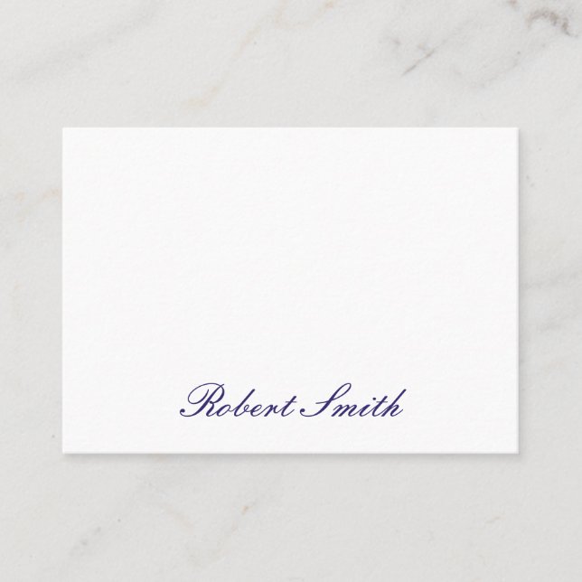 Carte De Visite Élégant Cursif (Violet Profond) (Devant)