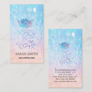 Carte De Visite Élégant Cute Elegant Bokeh holographique Lotus