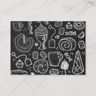 Carte de visite élégant de boulangerie de café de