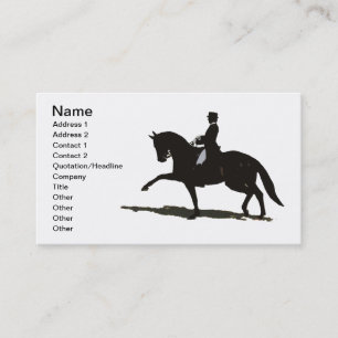 Carte de visite élégant de cheval de dressage