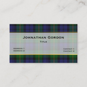 Carte de visite élégant de coutume de plaid de