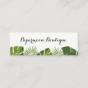 Carte de visite élégant de feuille tropical