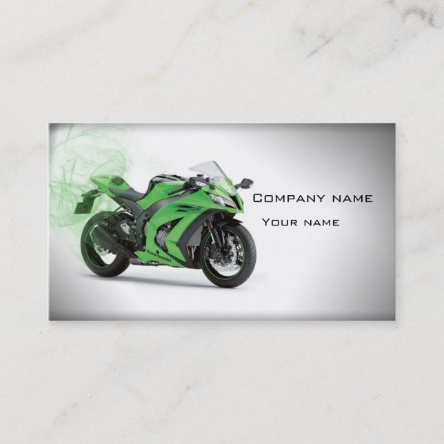 Carte de visite élégant de moto (Devant)