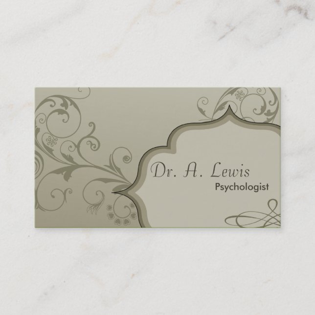 Carte de visite élégant de psychologue - remous de (Devant)