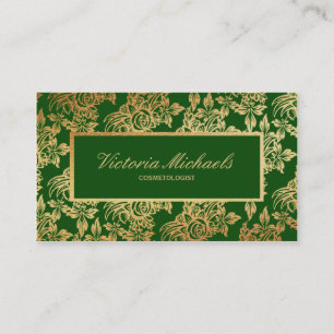Carte de visite élégant de regard d'émeraude et