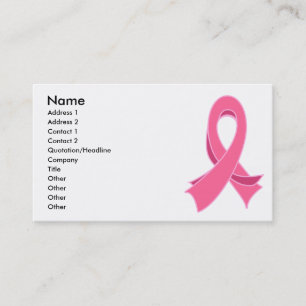 Carte de visite élégant de ruban de cancer du sein
