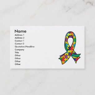 Carte de visite élégant de ruban de puzzle