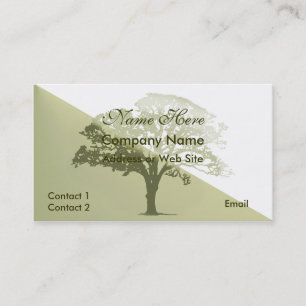 Carte de visite élégant de silhouette d'arbre