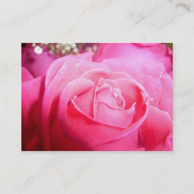 Carte de visite élégant de wedding planner de rose (Devant)