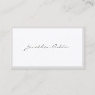 Carte De Visite Élégant Design de calligraphie moderne Sleek Luxe