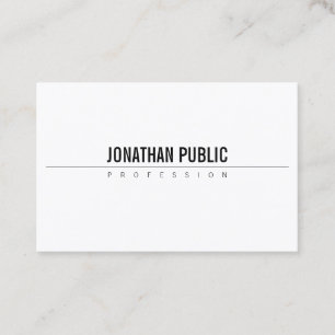 Carte De Visite Elégant design élégant professionnel BW simple mod