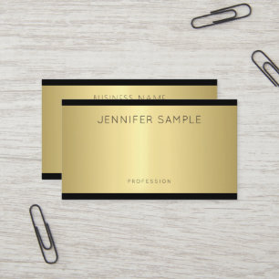 Carte De Visite Elégant design glamour moderne Or tendance luxe