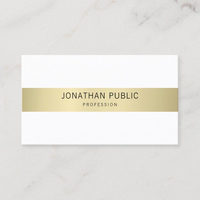 Carte De Visite Élégant design moderne élégant design tendance Pla (Devant)