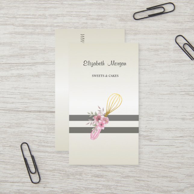 Carte De Visite Élégant Design Moderne, Grillé, Outils à main de p (Devant/Arrière en situation)