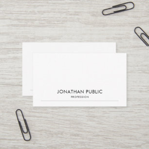 Carte De Visite Elégant Design moderne Professionnel Lisse Plain