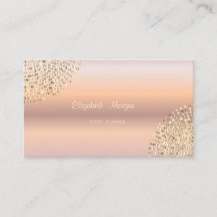 Carte De Visite Élégant Design moderne Rose Or simple, Dots