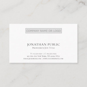 Carte De Visite Elégant design moderne société minimaliste