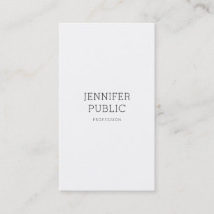 Carte De Visite Elégant Design Propre Professionnel Plain Moderne