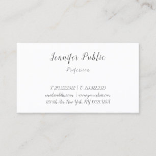 Carte De Visite Élégant Design simple Modèle Calligraphie moderne