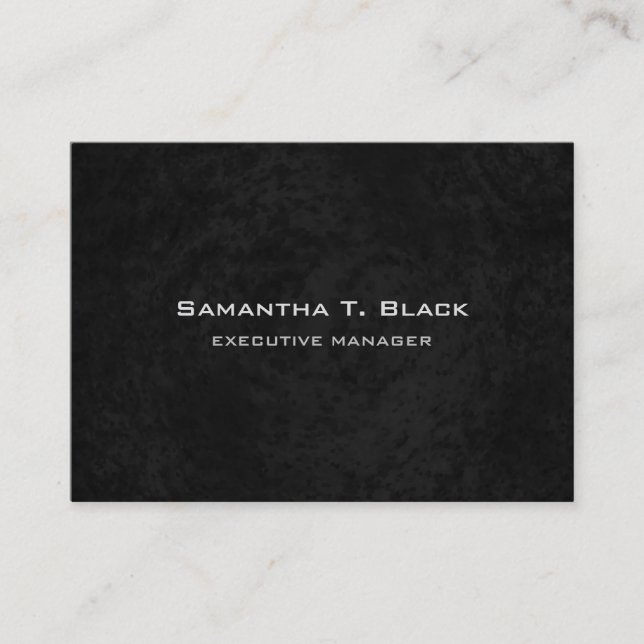 Carte De Visite Élégant Directeur exécutif de Black Grey (Devant)