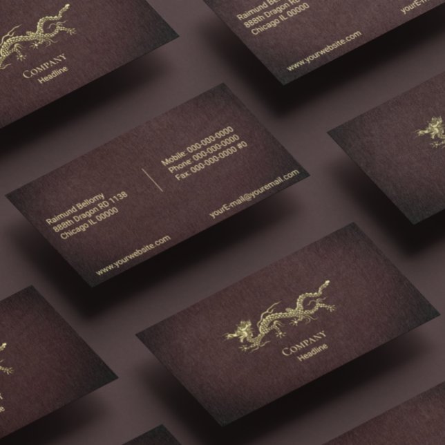 Carte De Visite Elégant Dragon (Créateur téléchargé)
