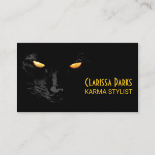 Carte De Visite Élégant drôle magique de chat noir