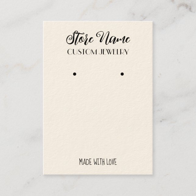 Carte De Visite Élégant écran d'oreille fait main (Devant)