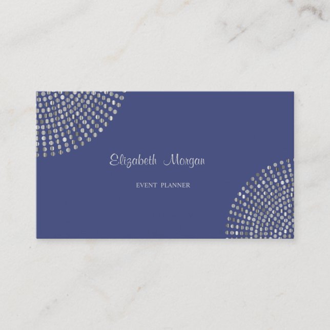 Carte De Visite Élégant Élancé Simple,Points (Devant)