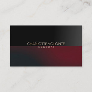Carte De Visite Élégant élégant élégant gris foncé Rouge Artwork p