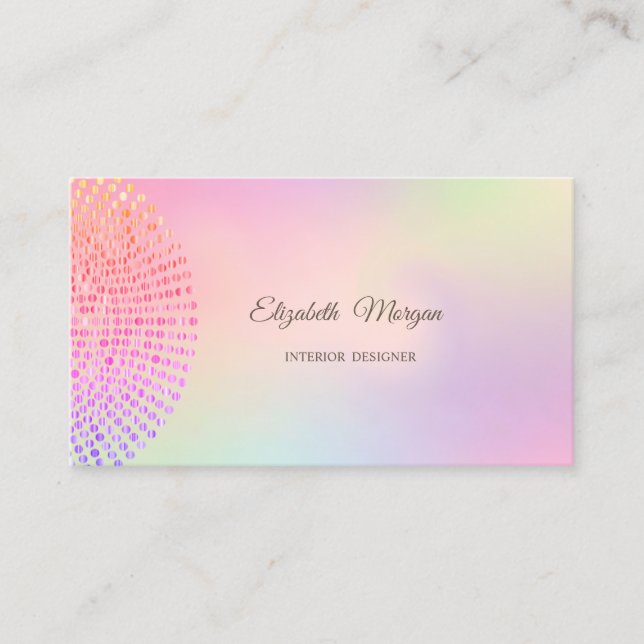 Carte De Visite Elégant élégant et tendance dots professionnels (Devant)