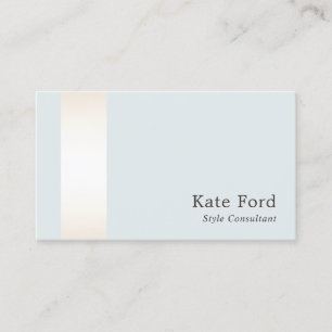 Carte De Visite Élégant élégant Faux Satin Or rayé Bleu clair