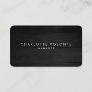 Carte De Visite Élégant élégant minimaliste en bois gris professio