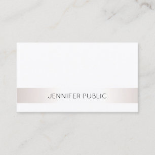 Carte De Visite Élégant élégant moderne luxe Faux Silver Plain