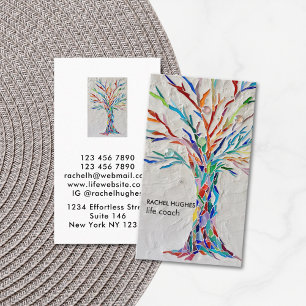 Carte De Visite Élégant entraîneur de vie d'arbre