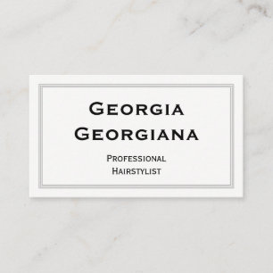 Carte De Visite Élégant et propre, avec une frontière à trois lign
