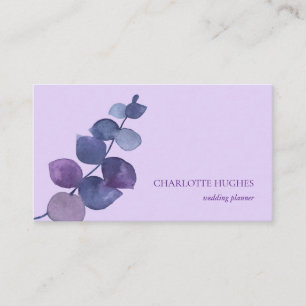 Carte De Visite Élégant Eucalyptus Feuilles Lilac