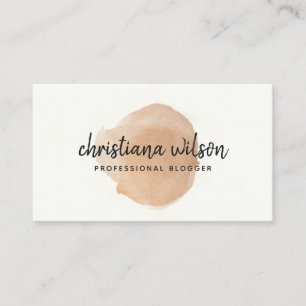 CARTE DE VISITE ÉLÉGANT FAUX CUIVRE BLACK BRUSH STROKE CALLIGRAPHI