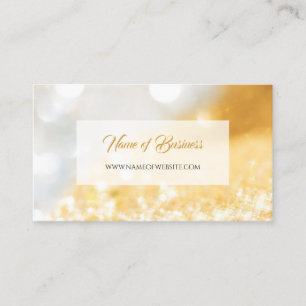 Carte De Visite Élégant FAUX Gold et Argent Parties scintillant Bo