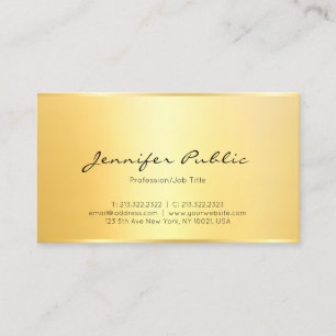 Carte De Visite Elégant Faux Gold Moderne minimaliste Modèle
