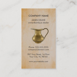 Carte De Visite Elégant Faux Rusty Antique Dealer Pitcher