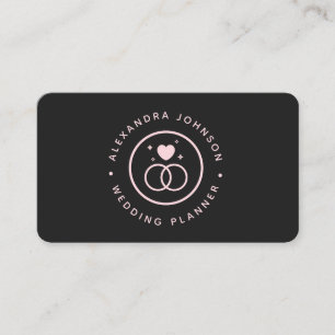 Carte De Visite Élégant Fiançailles Bague Logo Mariage Événement P